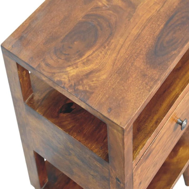 Chestnut Bedside Table- Dante