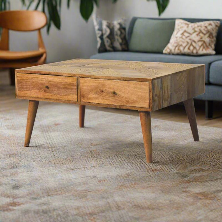 Woven Coffee Table- Aztec