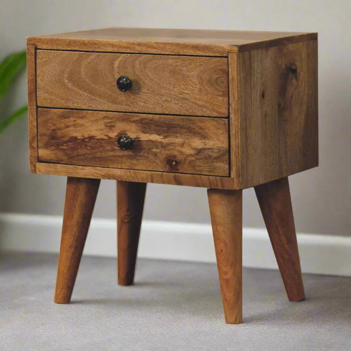 Modern Bedside Table- Mini Oak-ish