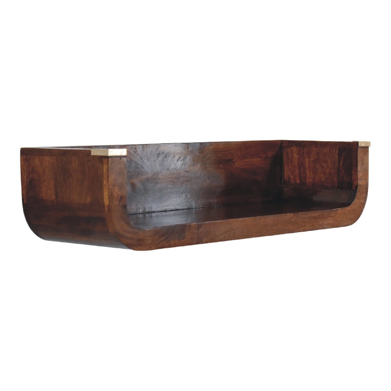 Chestnut Floating Console Table- Indira