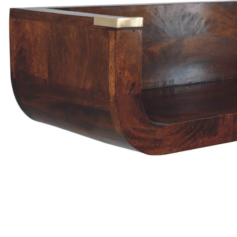 Chestnut Floating Console Table- Indira