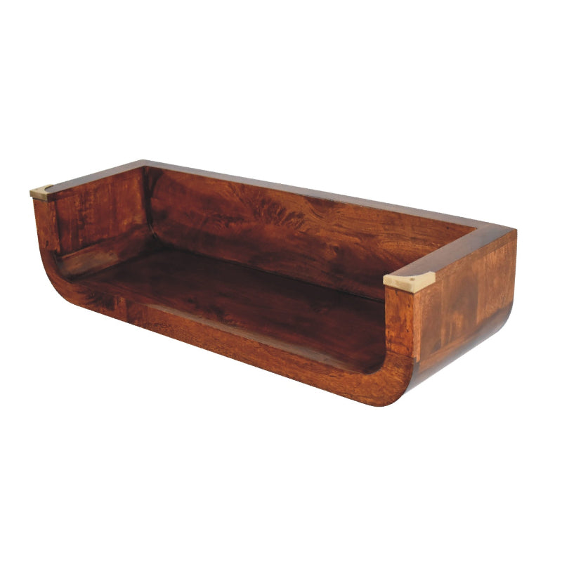 Chestnut Floating Console Table- Indira