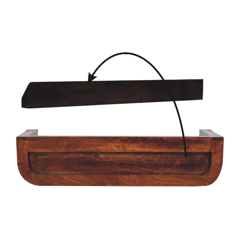 Chestnut Floating Console Table- Indira