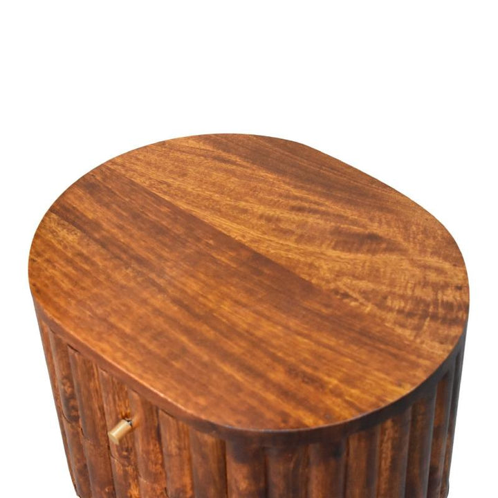 Bedside Table- Stripe Chestnut