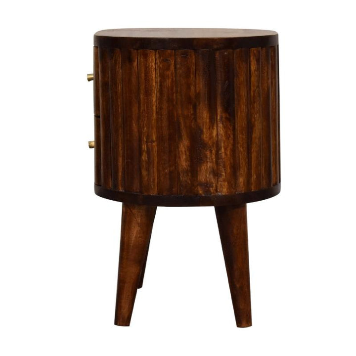 Bedside Table- Stripe Chestnut