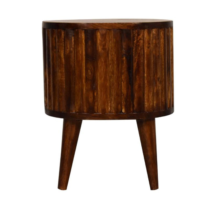 Bedside Table- Stripe Chestnut