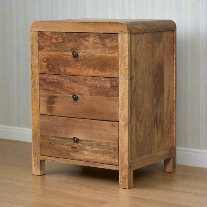 Bedside Table- Aspen Oak-ish 3 Drawer