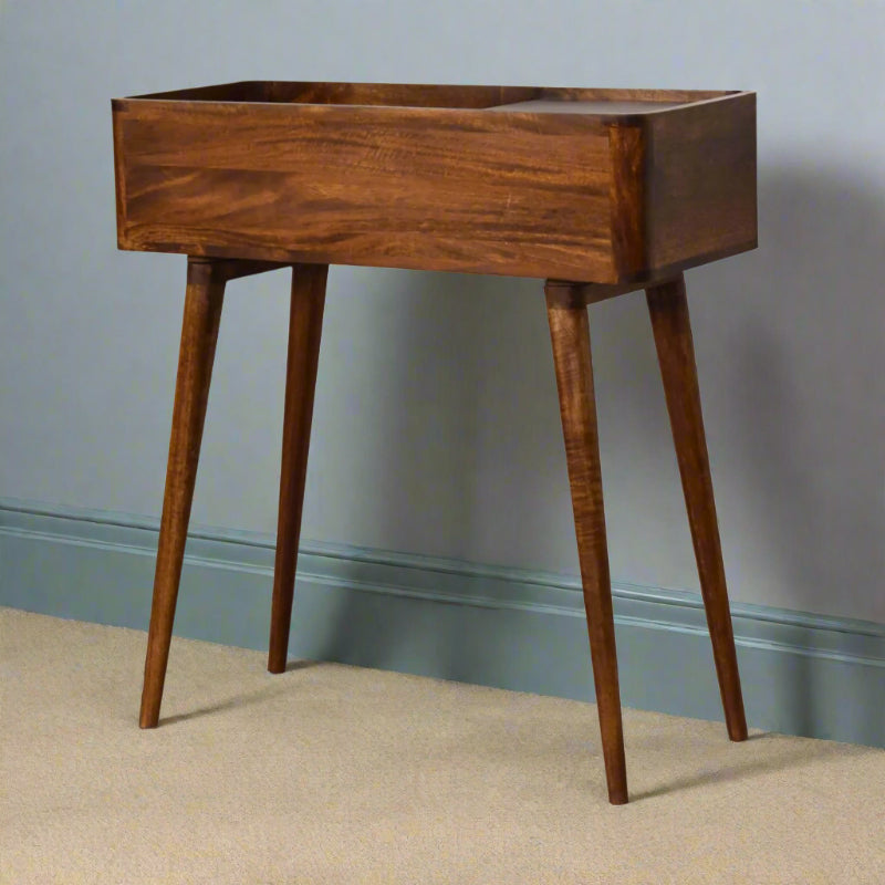 Chestnut Console Table- Open-top