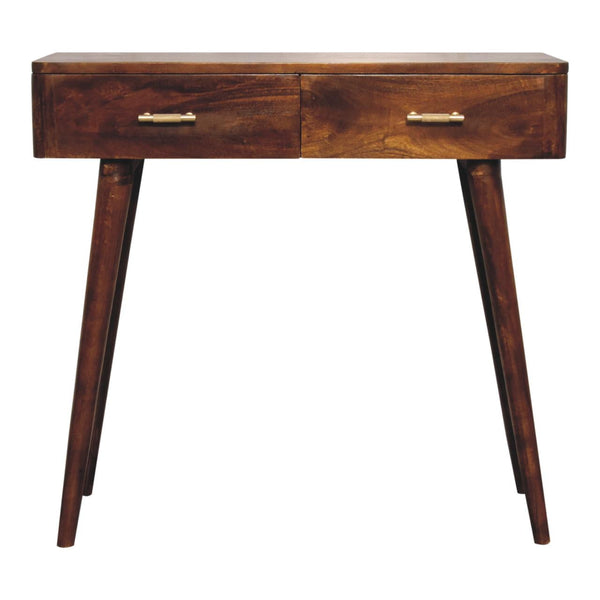 Chestnut Console Table- T-Bar