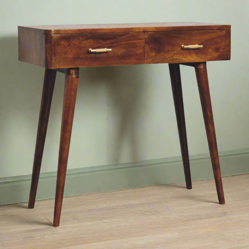 Chestnut Console Table- T-Bar