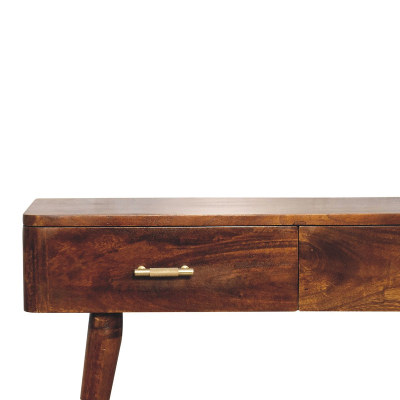 Chestnut Console Table- T-Bar