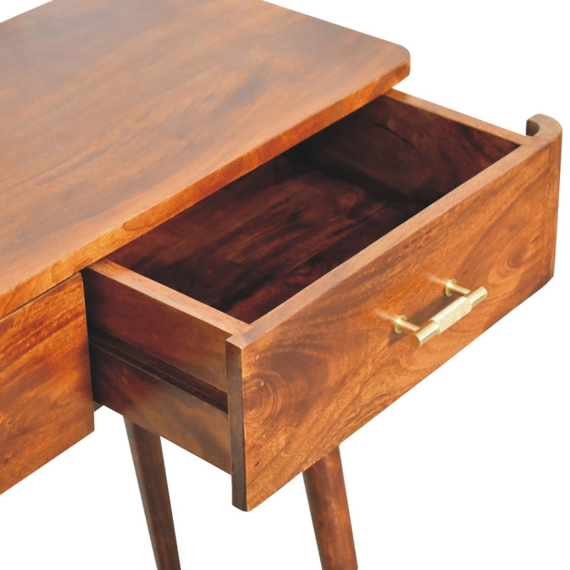 Chestnut Console Table- T-Bar