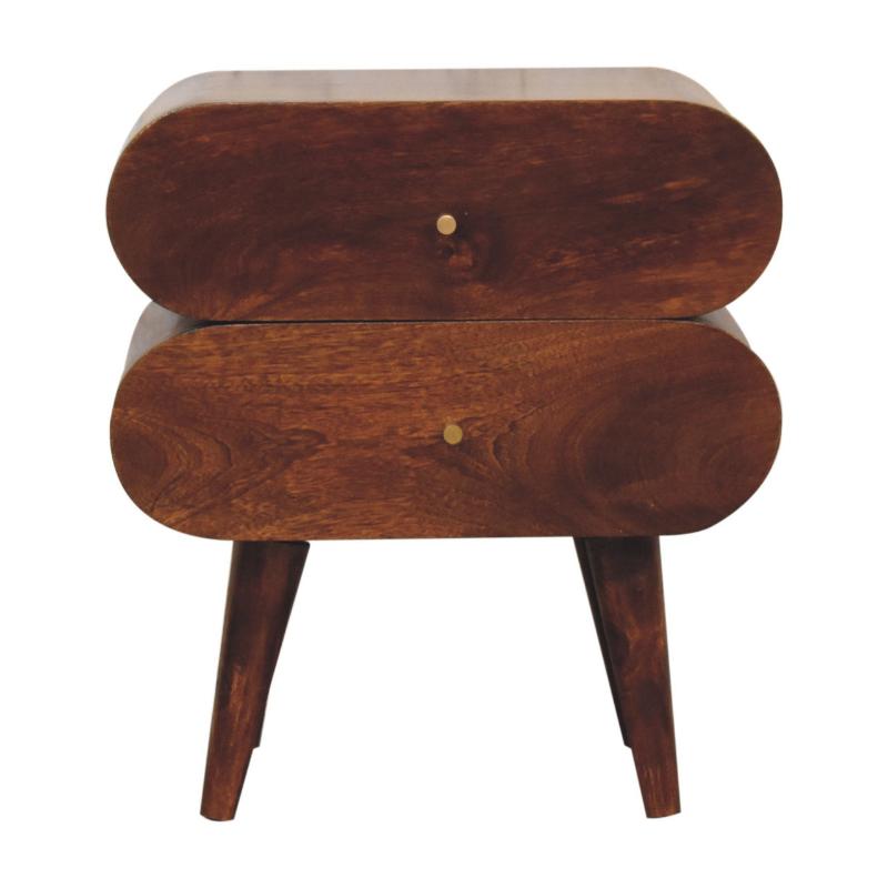 Chestnut Bedside Table- Bubble