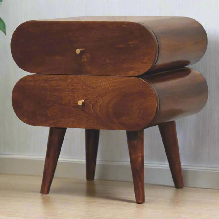 Chestnut Bedside Table- Bubble