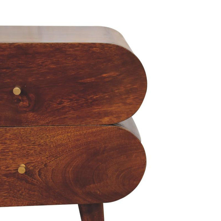 Chestnut Bedside Table- Bubble