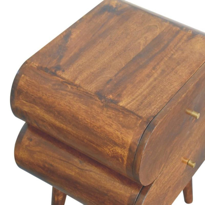 Chestnut Bedside Table- Bubble