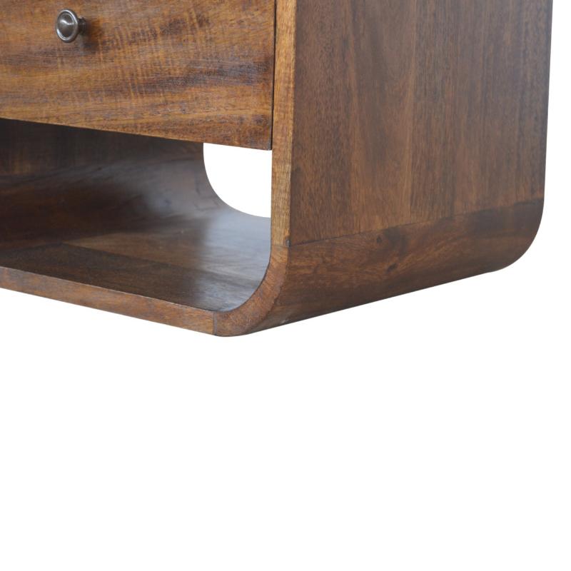 Bedside Table- Chestnut Curve- 2 Drawer