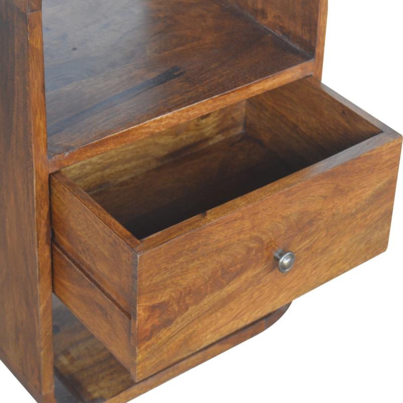 Bedside Table- Chestnut Curve- 2 Drawer
