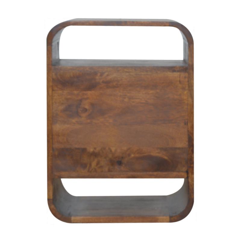 Bedside Table- Chestnut Curve- 2 Drawer