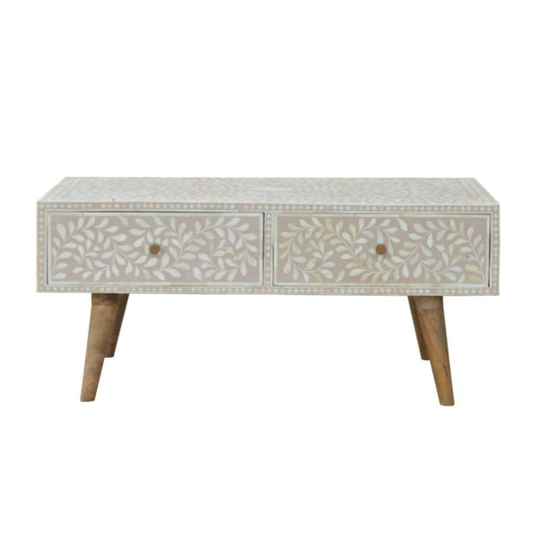 Coffee Table- Taupe Floral Bone