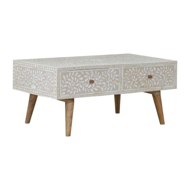 Coffee Table- Taupe Floral Bone