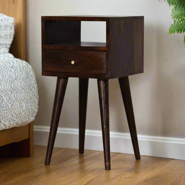 Bedside Table- Mini Walnut