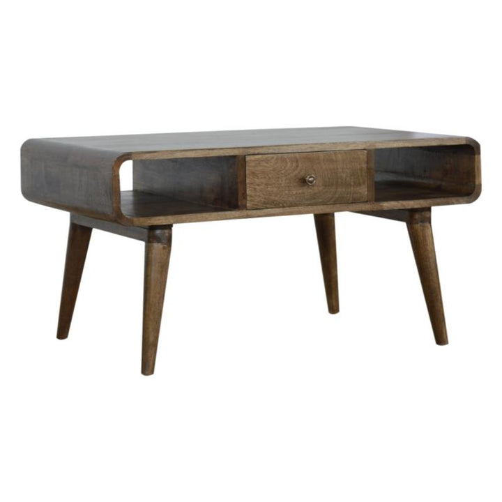 Coffee Table- Curved- Grey Washed