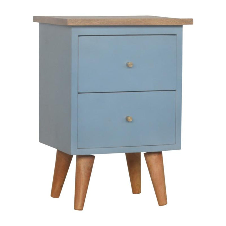 Bedside Table- Hand Painted in Blue