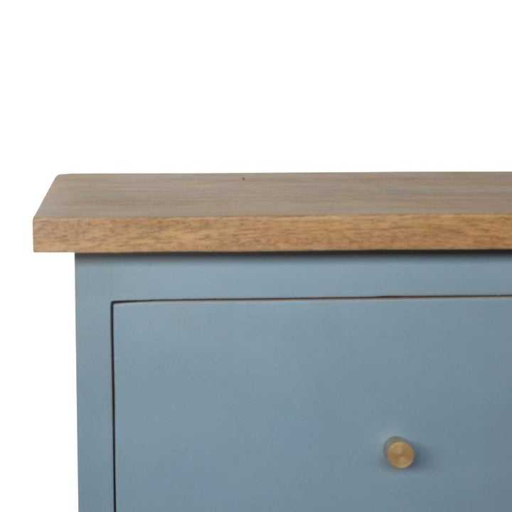 Bedside Table- Hand Painted in Blue