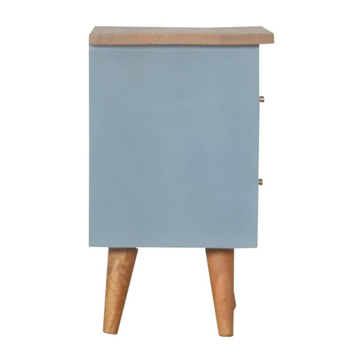 Bedside Table- Hand Painted in Blue