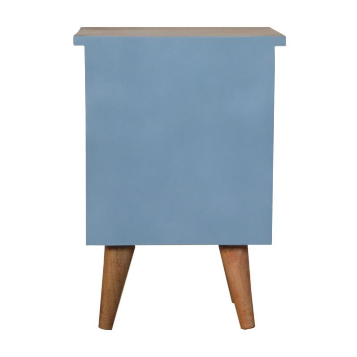 Bedside Table- Hand Painted in Blue