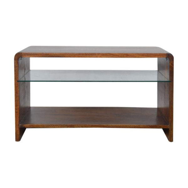 Chestnut Coffee Table- Glass Shelf