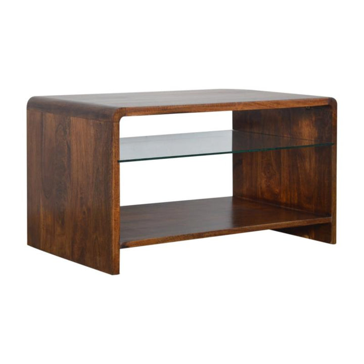 Chestnut Coffee Table- Glass Shelf