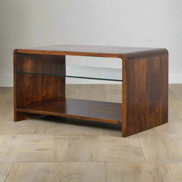 Chestnut Coffee Table- Glass Shelf