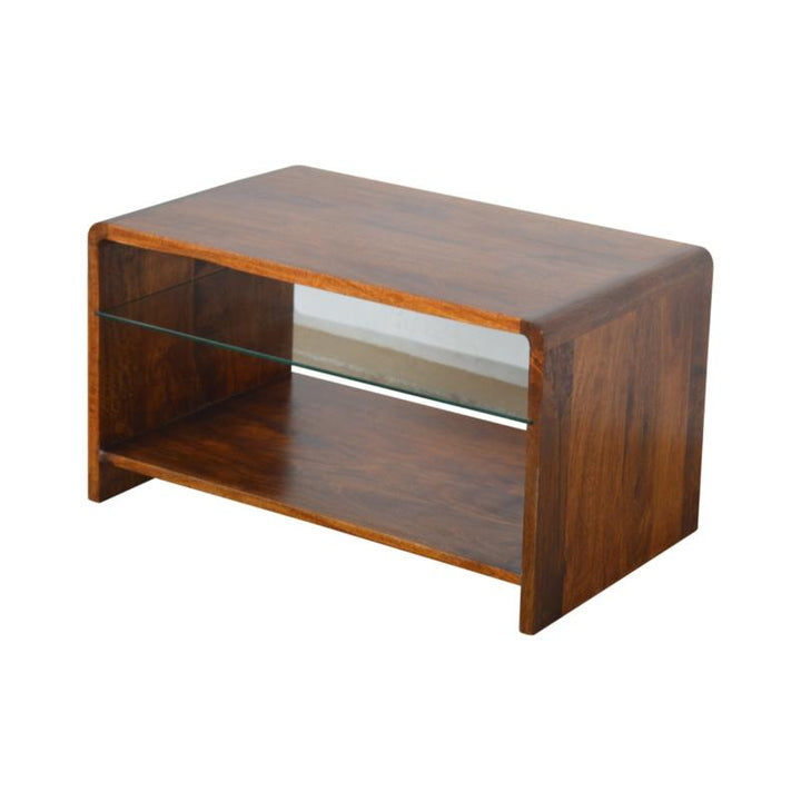 Chestnut Coffee Table- Glass Shelf