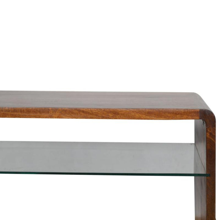 Chestnut Coffee Table- Glass Shelf