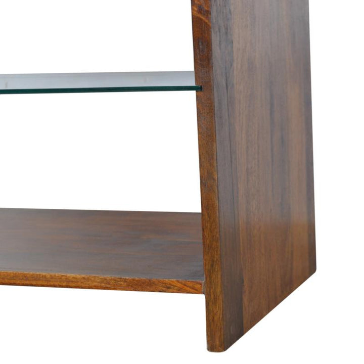 Chestnut Coffee Table- Glass Shelf