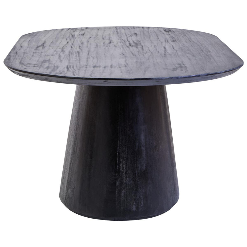 Oval Dining Table- Perdoba Mango Wood in Black Finish