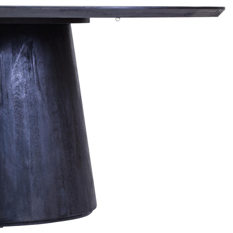 Oval Dining Table- Perdoba Mango Wood in Black Finish