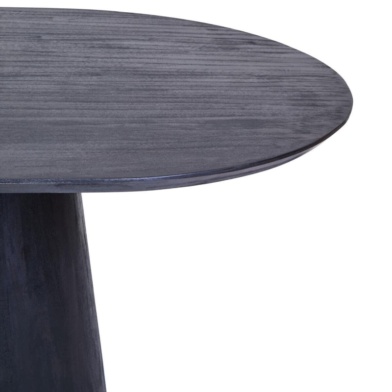Oval Dining Table- Perdoba Mango Wood in Black Finish