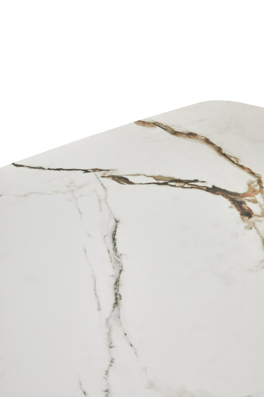Rectangular Dining Table- Imperia White Ceramic Marble Effect