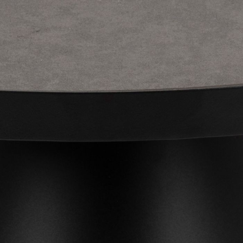 Round Ceramic Coffee Table- Soli in Black (65.7x40cm)