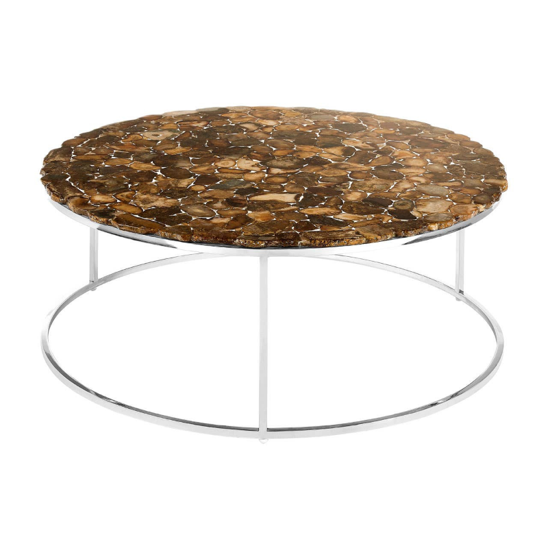 Round Coffee Table- Relic Agate Top