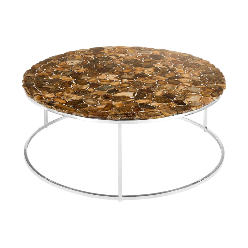 Round Coffee Table- Relic Agate Top