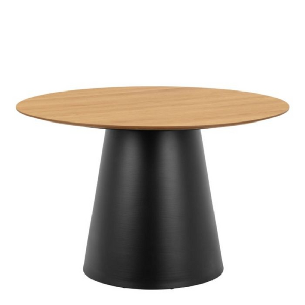 Round Dining Table- Soli in Oak/Black