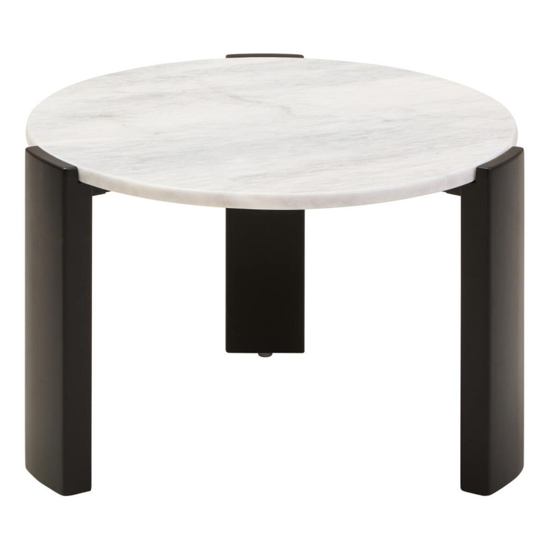 Small round Coffee Table with white marble top