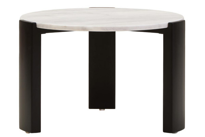 Small round Coffee Table with white marble top