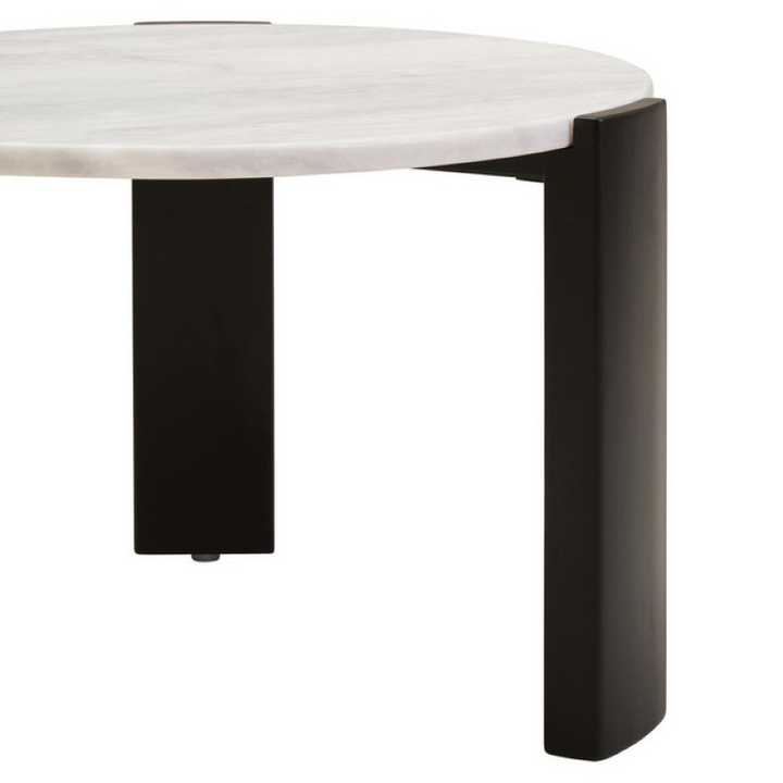 Small round Coffee Table with white marble top