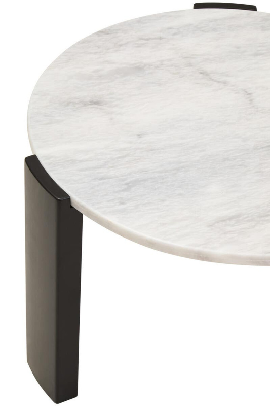 Small round Coffee Table with white marble top