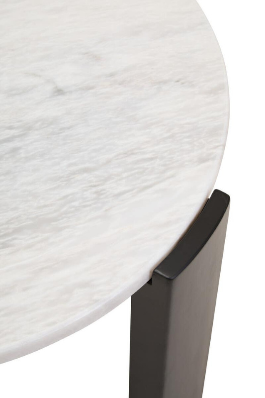 Small round Coffee Table with white marble top